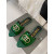 Tom Ford Patent Leather TF Logo Slide In Green