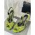 Tom Ford Velvet Bow Sandal In Green
