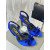 Tom Ford Velvet Bow Sandal In Blue