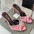 Tom Ford 10.5cm Velvet Bow Slide In Pink