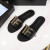 Tom Ford Leather TF Logo Flat Slide In Black