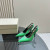 Tom Ford 10cm Leather Angelina Slingback In Bright Green