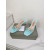 Tom Ford Laminated Printed Lizard High Heel Whitney Slide In Blue