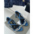 Tom Ford 10cm Silver Chain Sandal In Blue