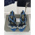 Tom Ford 10cm Silver Chain Sandal In Blue