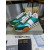 Tom Ford Suede Technical Fabric James Sneaker In Green/Blue 047