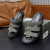 Tom Ford Men's Leather Flip Flops In Grey01