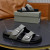 Tom Ford Men's Leather Flip Flops In Grey02