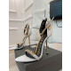 Tom Ford Leather Chain Point-Toe Ankle-Strap Sandals In White
