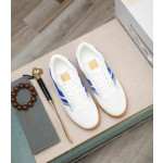 Tom Ford Camurça Jackson Sapatilha Em Branco/Azul