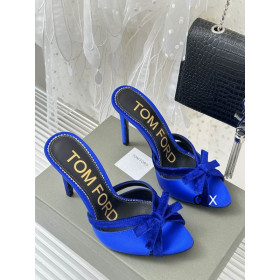 Tom Ford 10.5 cm de Veludo Arco, Slide Azul