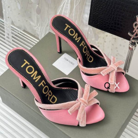 Tom Ford 10.5 cm de Veludo Arco, Slide, Em cor-de-Rosa
