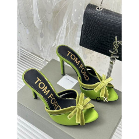 Tom Ford 10.5 cm de Veludo Arco, Slide Verde