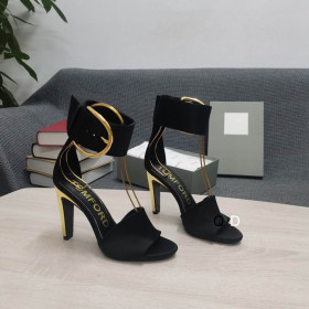 Tom Ford 10.5 cm, Fivela Metálica-Sandálias de Salto Em Preto