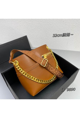 Tom Ford Em Relevo Saco De Ombro Na Cor Marrom