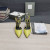 Tom Ford Couro Cadeado Apontou Toe Bombas Em Amarelo