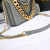 Tom Ford, o Ouro, a Prata Cadeia completa de couro Bolsa de Ombro, Bolsa de Couro Na cor Cinza 