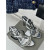 Tom Ford 10cm de Couro, Corrente de Prata Sandália De Prata