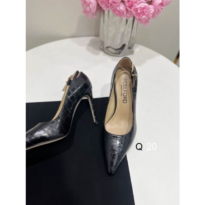 Tom Ford 10cm Lepecsételt Krokodil Bőr Angelina Szivattyú Fekete