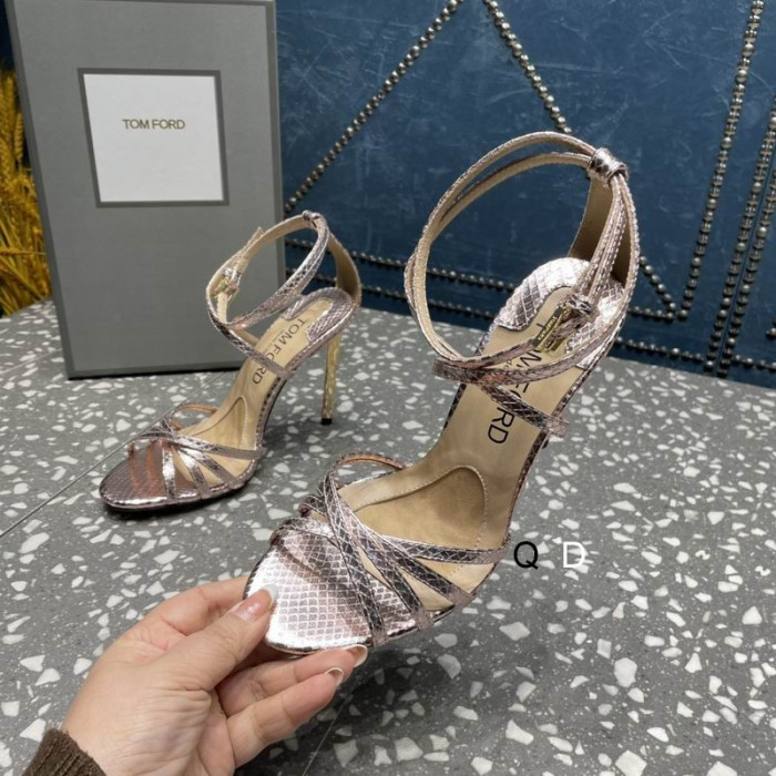 Tom Ford 10.5 cm Laminált Lepecsételt Python Ida Szandál A Pezsgőt