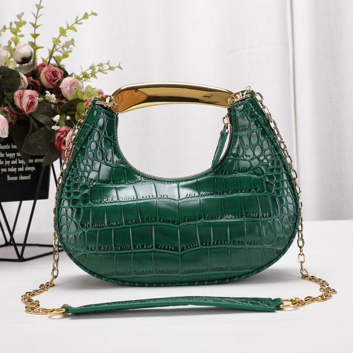 Tom Ford Női Mini Krokodil Mintás Válltáska, Zöld