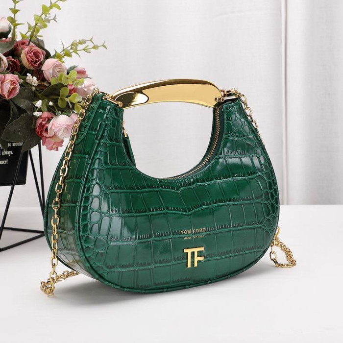 Tom Ford Női Mini Krokodil Mintás Válltáska, Zöld