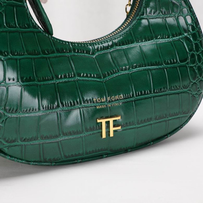Tom Ford Női Mini Krokodil Mintás Válltáska, Zöld
