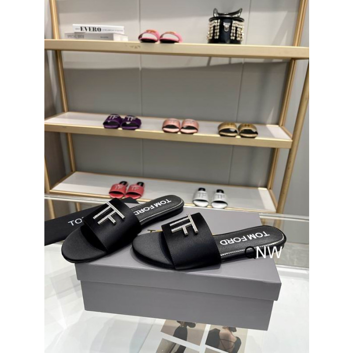 Tom Ford Bőr TF Logó Dia, Fekete