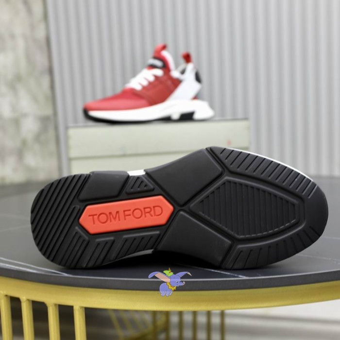 Tom Ford-Nylon Háló Jago Alacsony Szárú Tornacipő A Red16