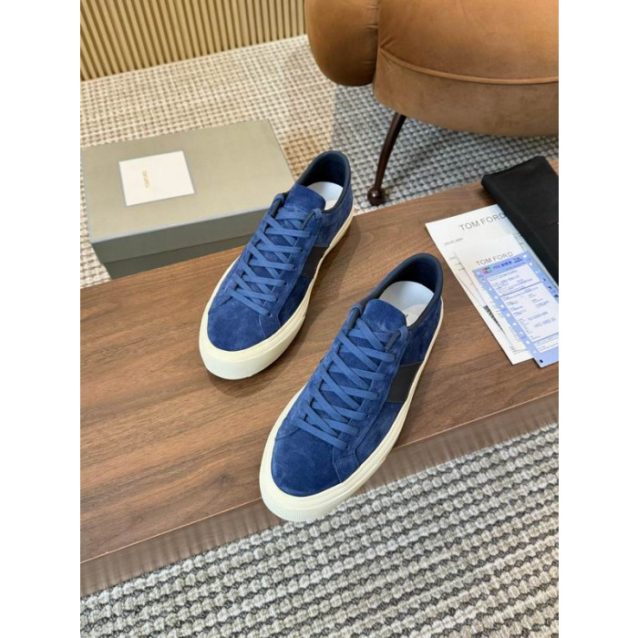 Tom Ford Velúr Cambridge Cipők Sötét Kék 010