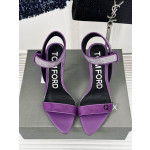 Tom Ford 10cm Bársony Aszimmetrikus Kristály Szandál A Purple06