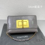 Tom Ford Női Krokodil Váll Táska Szürke