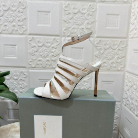 Tom Ford 10.5 cm Lepecsételt Krokodil Bőr Paradis Ketrec Szandál Fehér
