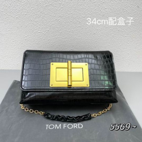 Tom Ford Női Krokodil Válltáska, Fekete