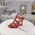 Tom Ford 11cm Fényes Bőr Paradis Ketrec Szandál Piros
