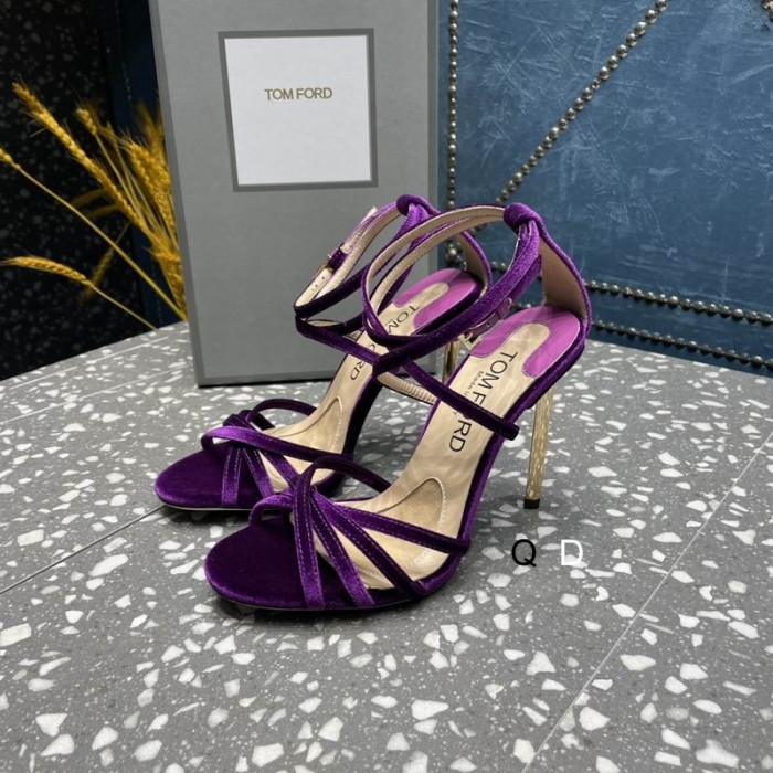 Tom Ford 10.5 cm Veilbhit Ida Sandal I Corcra
