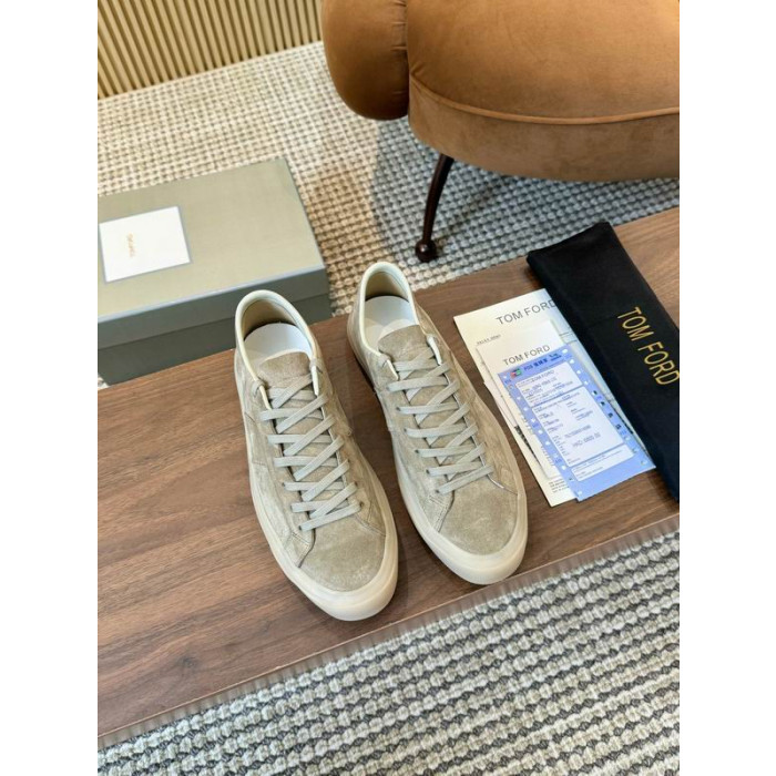 Tom Ford Suede Cambridge Sneakers I Khaki 016