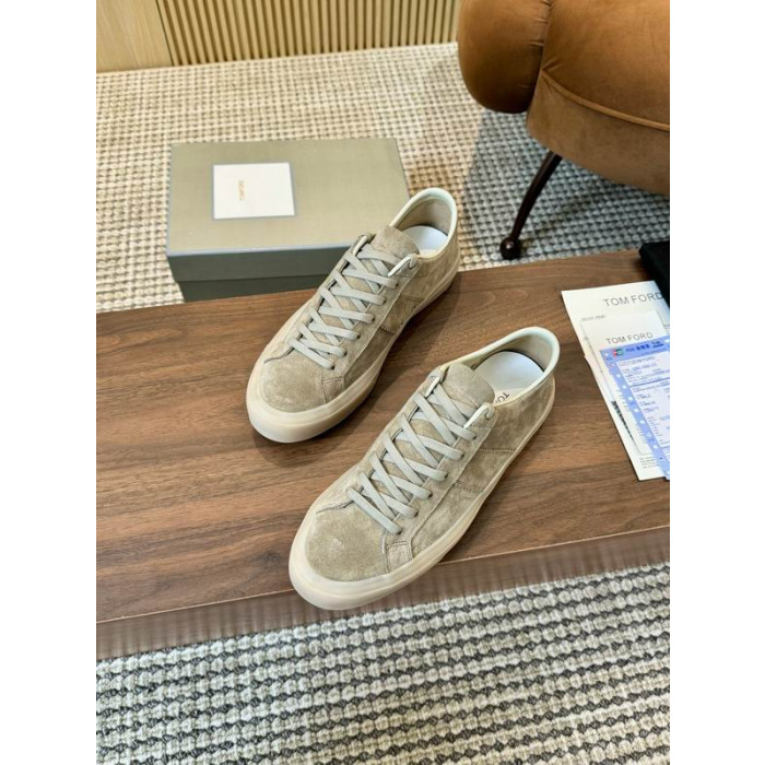 Tom Ford Suede Cambridge Sneakers I Khaki 016