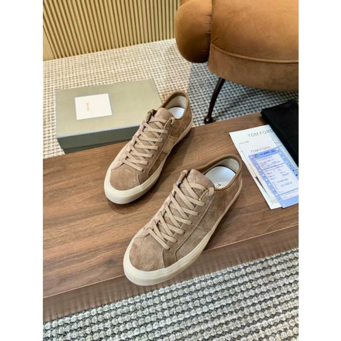 Tom Ford Suede Cambridge Sneakers I Camel 018
