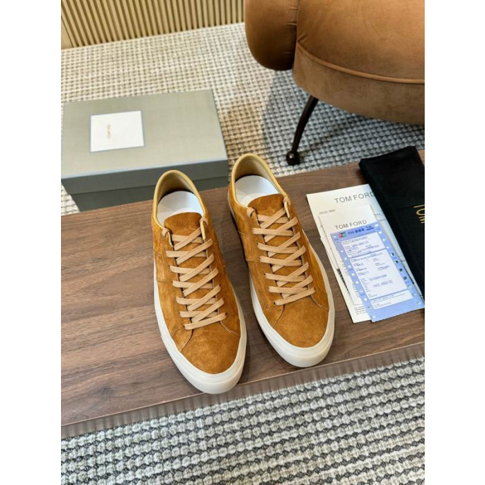 Tom Ford Suede Cambridge Sneakers I Solas Brown 021