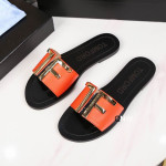 Tom Ford Leathar TF Lógó Cothrom Sleamhnán I Orange