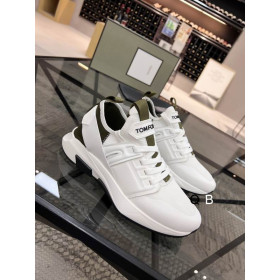 Tom Ford Mogalra Níolón Jago Íseal-Barr Sneaker I White10