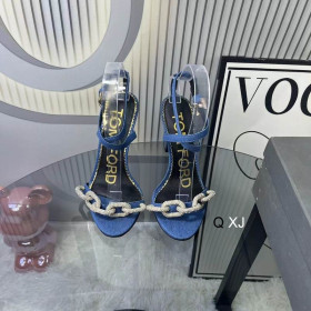 Tom Ford 10.5 cm Slabhra Leathar Sandals Gorm