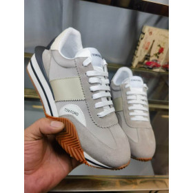 Tom Ford Suede Teicniúil Fabraic James Sneaker I Liath 041