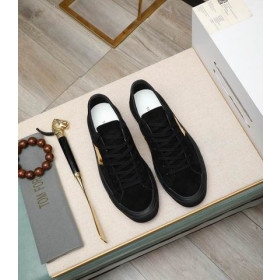 Tom Ford Suede Cambridge Sneakers Dubh/Óir 005