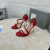 Tom Ford 10.5 cm Leathar Ard-Súil Sandal Dearg