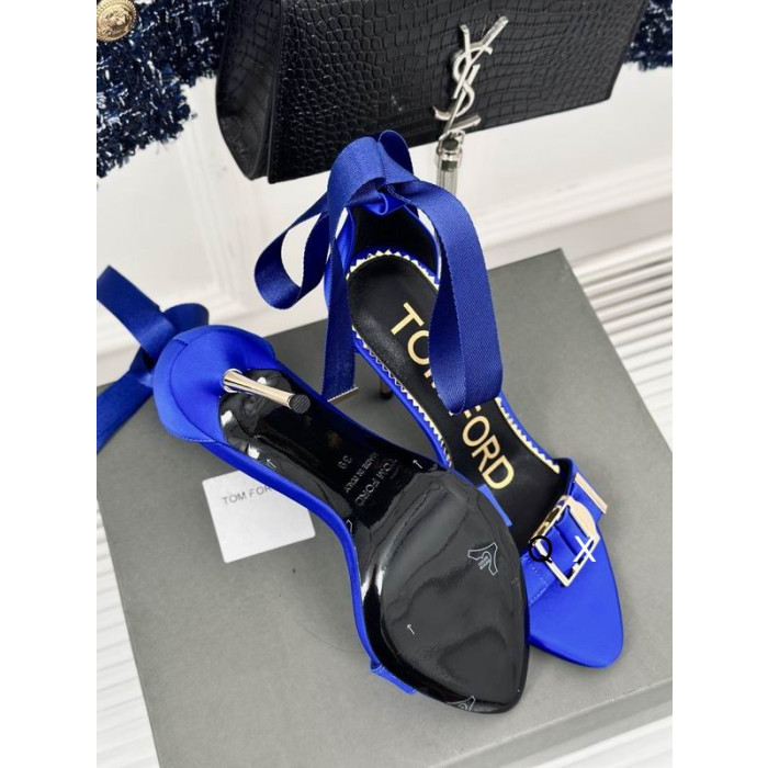Tom Ford 10cm di Nastro di Seta Sandalo Blu
