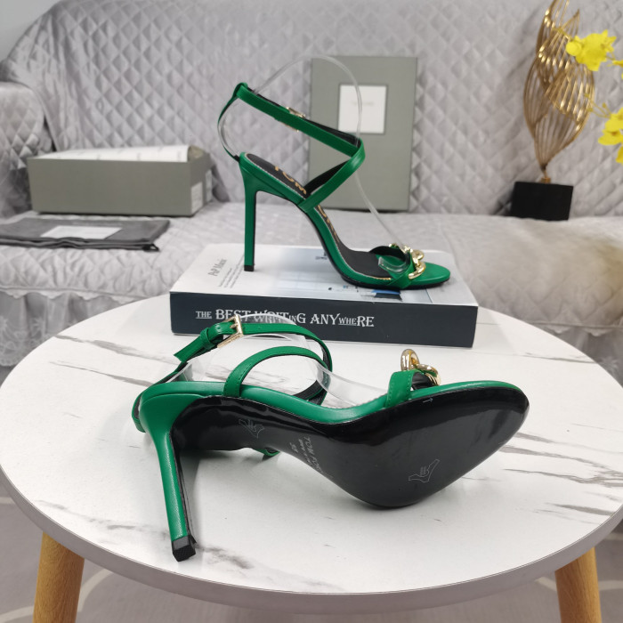 Tom Ford 10.5 cm in Pelle Catena d'Oro Sandalo In Verde