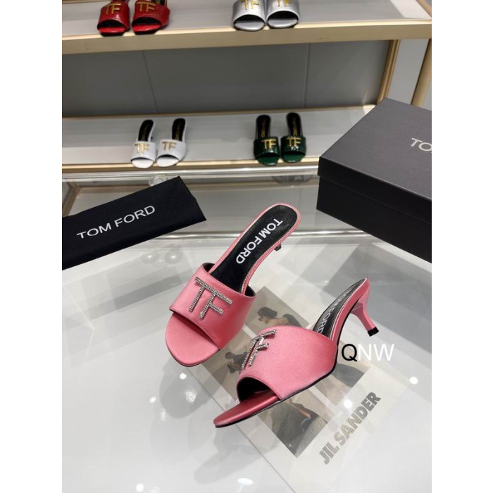 Tom Ford 4.5 cm in Seta TF Logo Diapositiva In Rosa