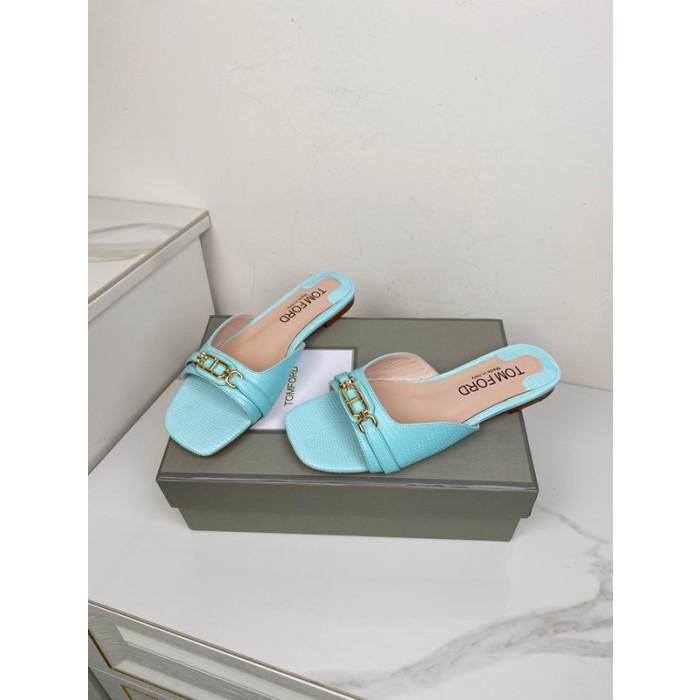 Tom Ford Lucertola Pelle Effetto Diapositiva In Blu